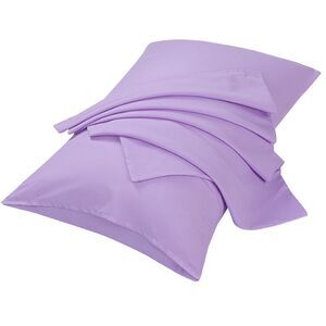 2pcs Pillow Cases Microfiber Pillowcases Envelope Closure Violet